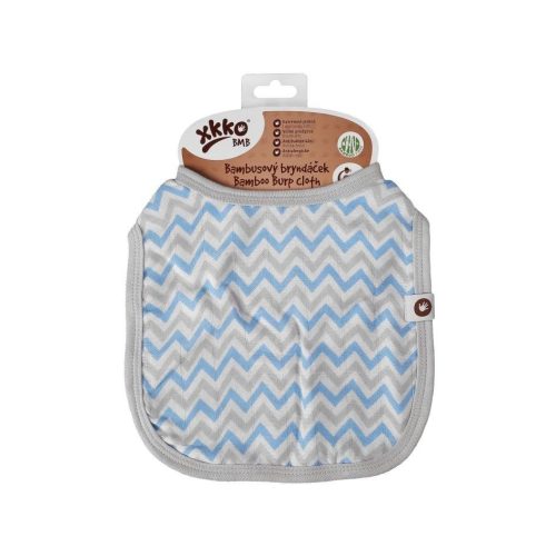 Xkko bambusz előke - Baby Blue chevron