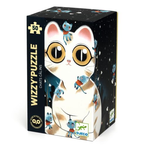 Djeco varázs puzzle - Macskusz - Cuddly cats (50 db)