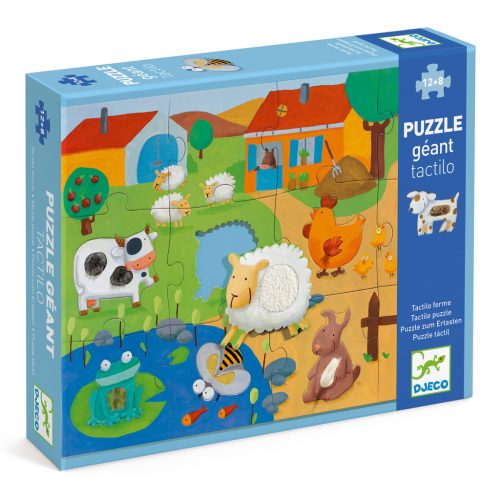 Djeco Óriás puzzle - Tanya - Tactile farm puzzle