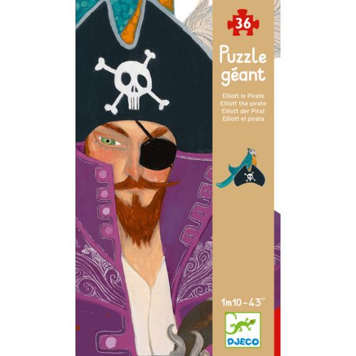 Djeco Óriás puzzle - Kalóz Éliás  - Elliott the pirate (36 db)