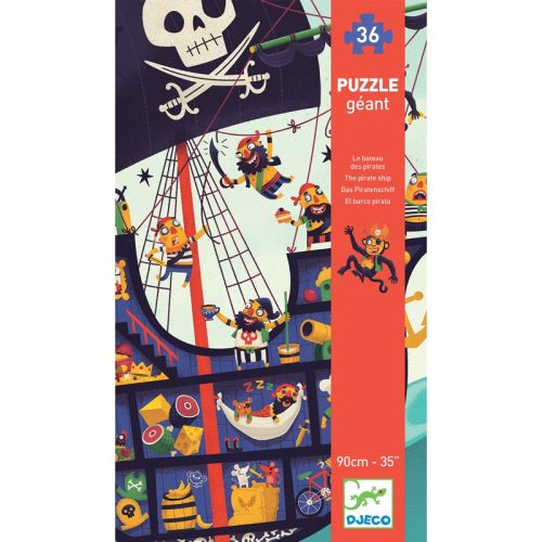 Djeco Óriás puzzle - Kalóz hajó - The pirate ship (36 db)