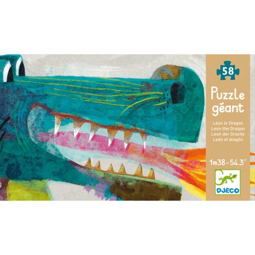 Djeco Óriás puzzle - Leon a sárkány  - Leon the dragon (58 db)