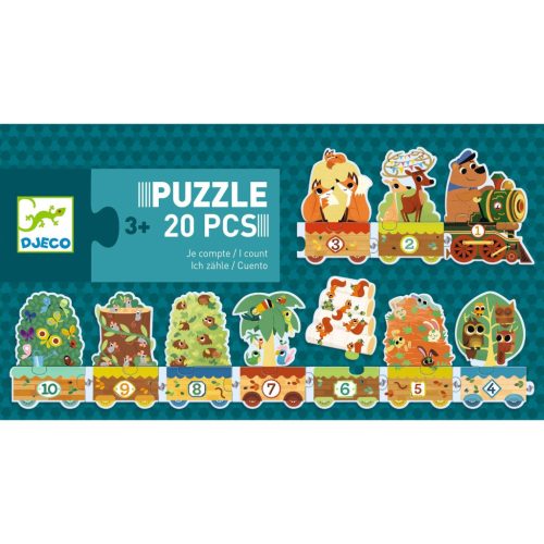 Djeco Sorozatkirakó puzzle - 10-ig számolok- I count (20 db)