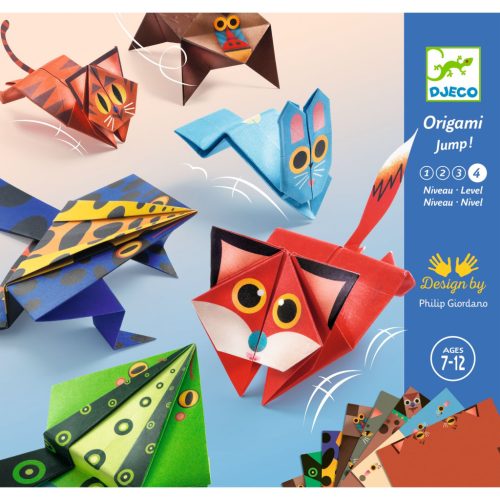 Djeco - Origami - Ugró állatok - Jumping animals