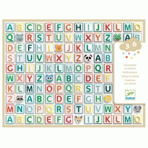 Djeco Matricák - Betűk - Alphabet stickers