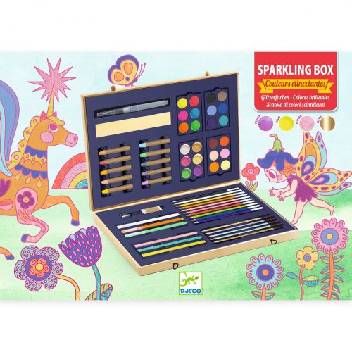 Djeco sparkling box of colours festő- és rajzkészlet