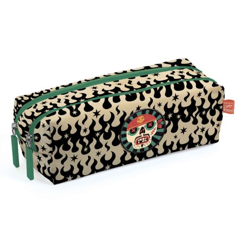 Djeco: Little Big room Tolltartó két rekesszel - Koponya - Skull pencil case