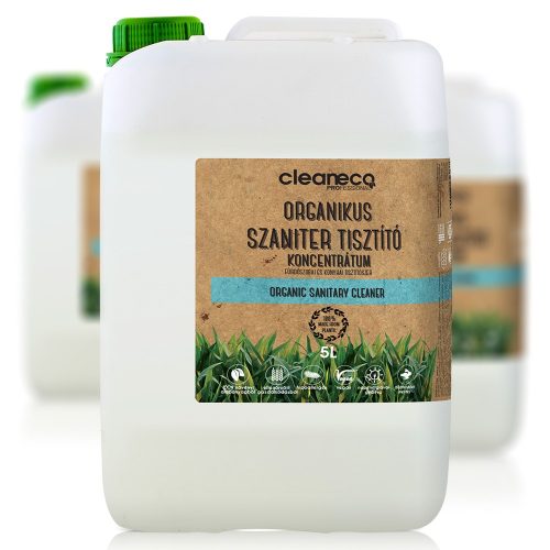 Cleaneco - Organikus szaniter tisztító koncentrátum - Fürdőszobai és konyhai tisztítószer - 5l